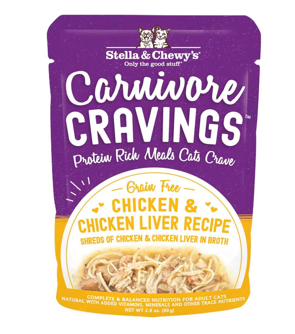Stella & Chewy's Carnivore Cravings Natural Wet Cat Food, Chicken & Chicken Liver Recipe, 2.8 Ounces