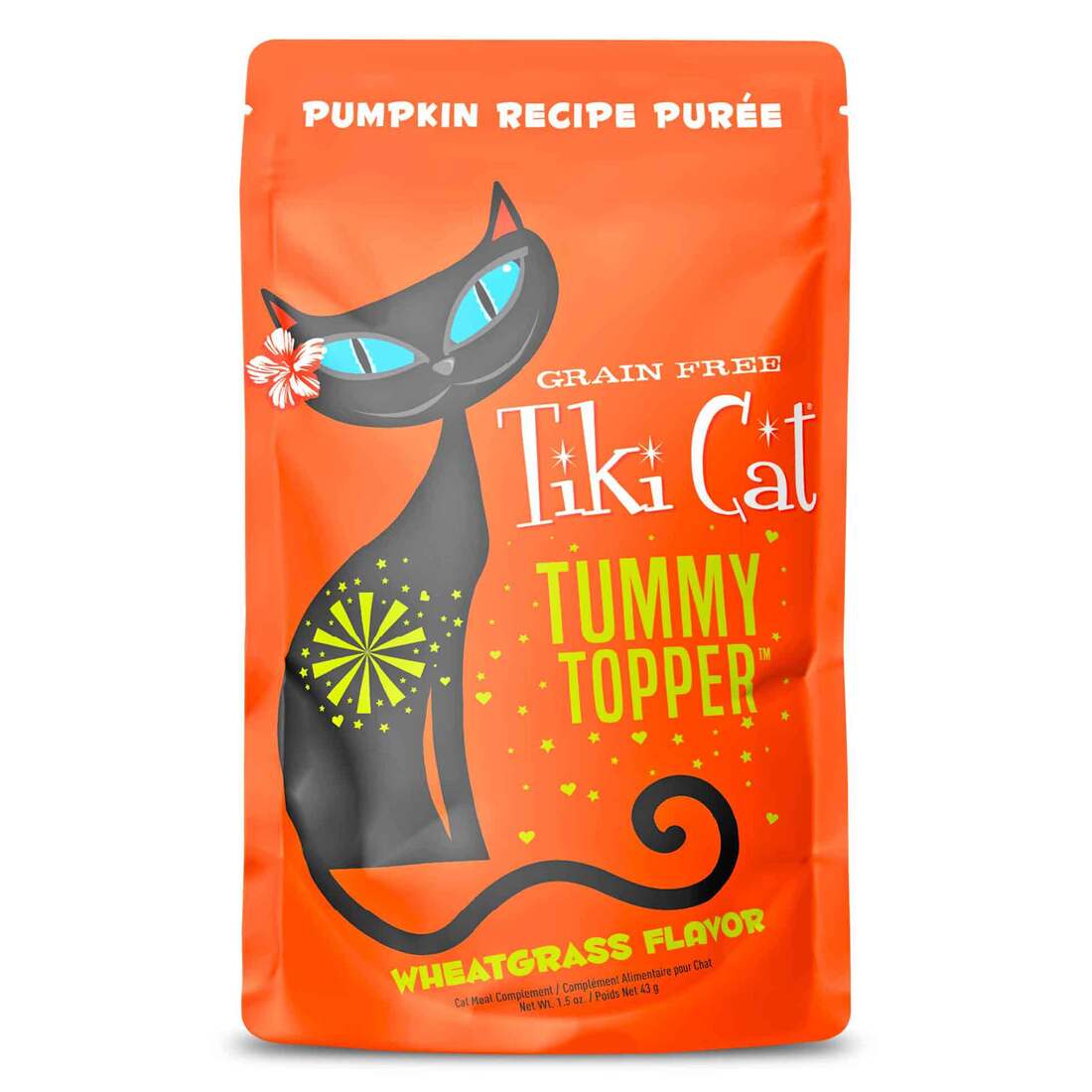 Tiki Cat Tummy Topper, Pumpkin & Wheatgrass Wet Cat Food Topper, 1.5 Ounces
