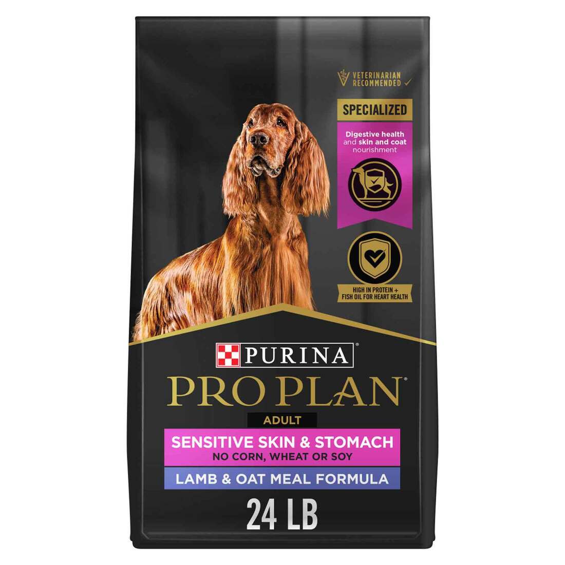 Purina Pro Plan High Protein, Sensitive Skin and Sensitive Stomach Dry Dog Food, Lamb & Oat Meal For