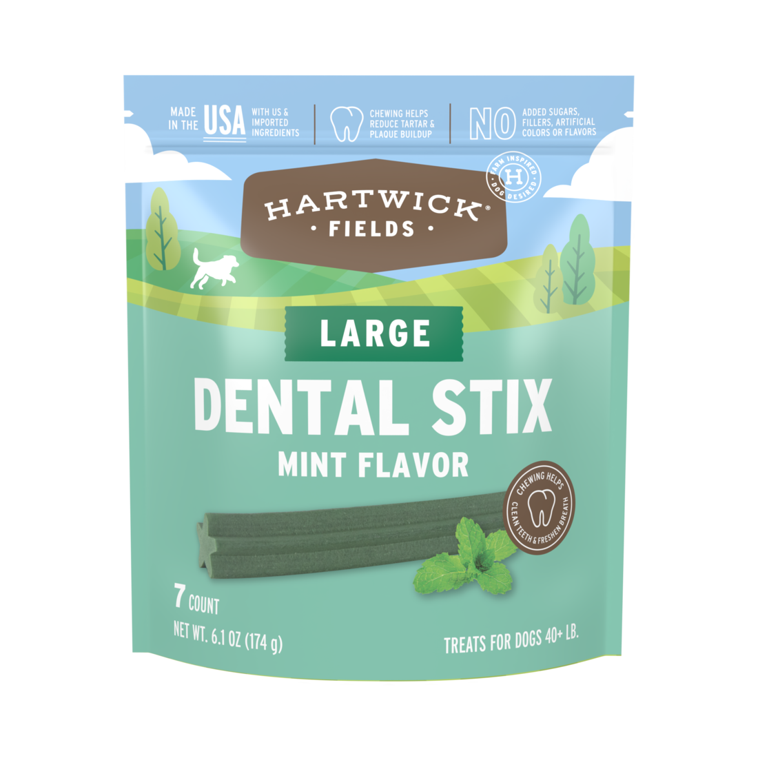 Hartwick Fields Dental Stix, Mint Flavor, Large - Image 2