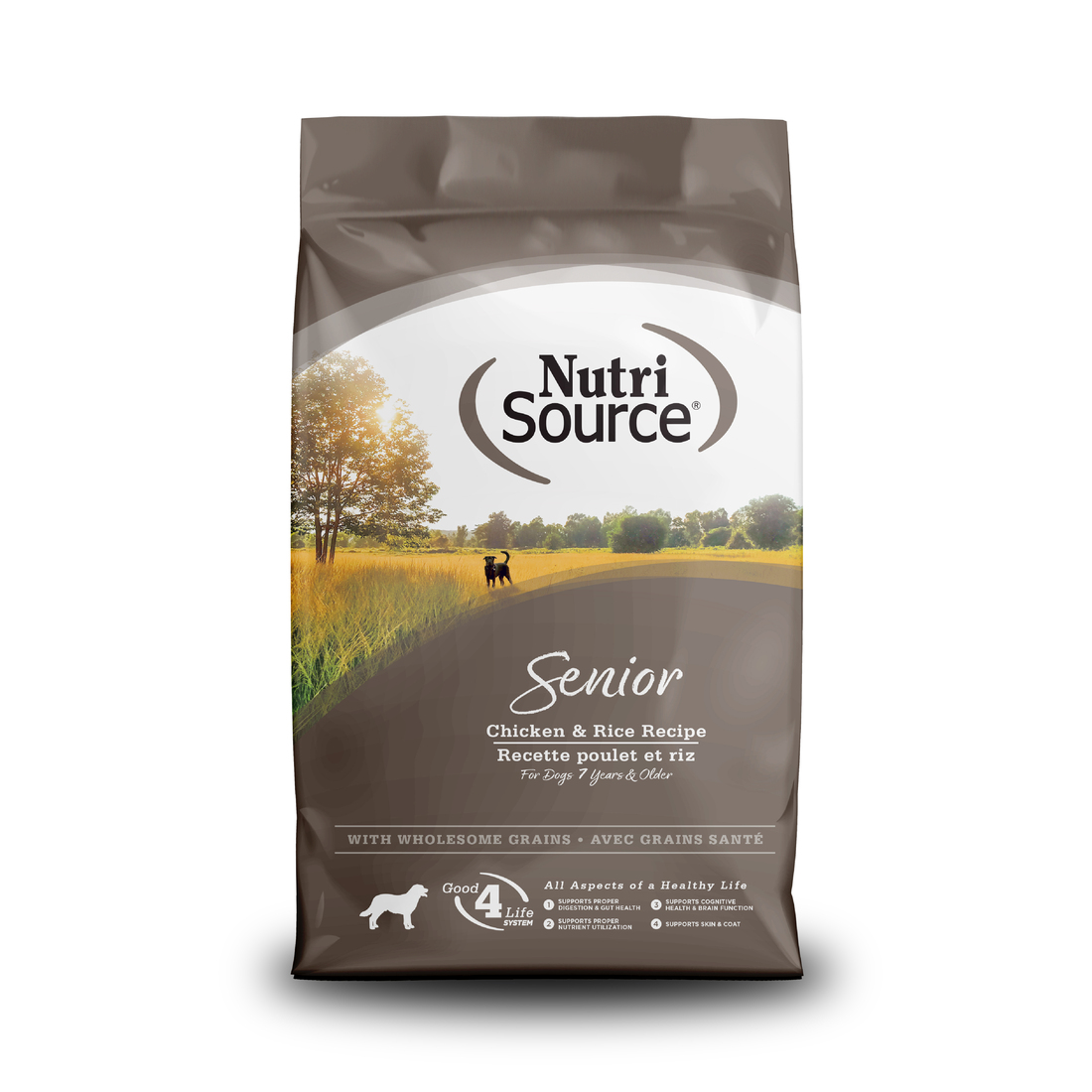 NutriSource Senior Chicken & Rice Dry Dog Food, 4 Pounds