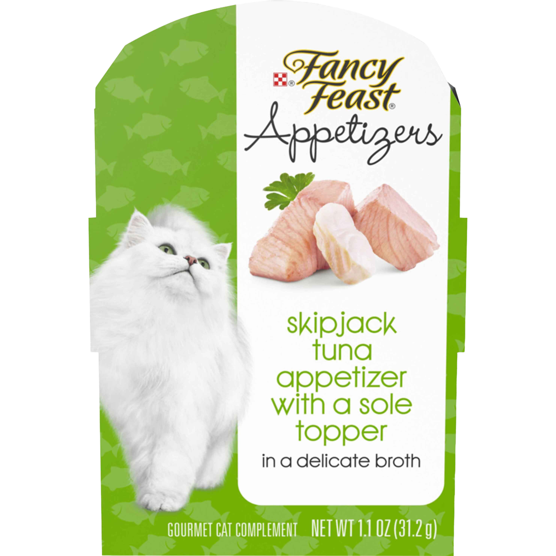 Purina Fancy Feast Appetizers Lickable Grain Free Wet Cat Food Topper Skipjack Tuna Appetizer with S