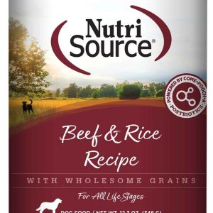 NutriSource Wet Dog Food, Beef and Rice, 12.3 Ounces