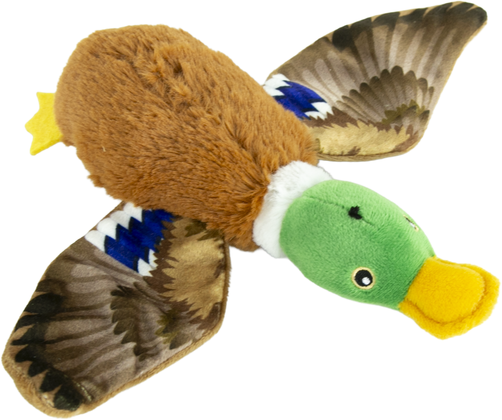 Play On Plush Crinkle Mallard Dog Toy, 8 Inches