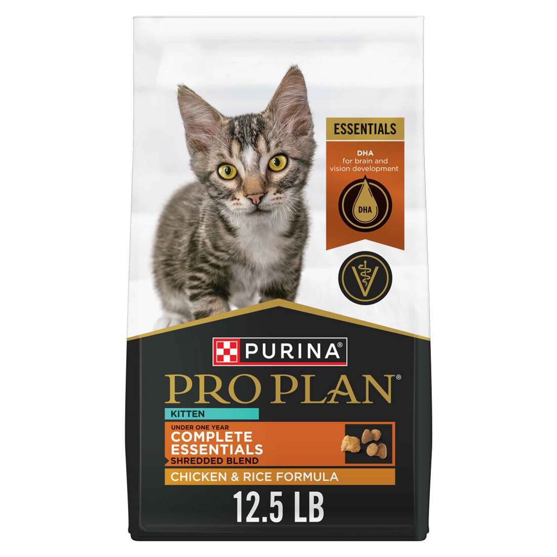 Purina Pro Plan Kitten Complete Essentials Dry Cat Food, Shredded Blend Chicken and Rice Formula - Image 2