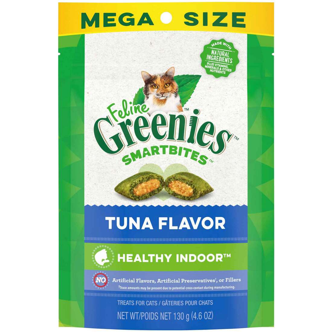 Feline Greenies Smartbites Hairball Control Tuna Flavor Treats for Cats