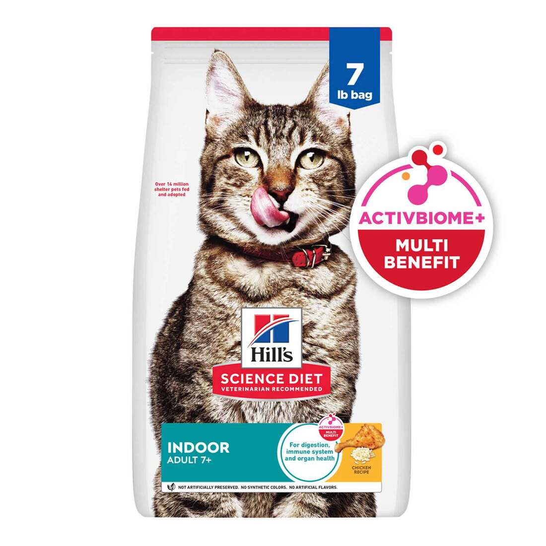 Hill's Science Diet Senior 7+ Indoor Chicken Recipe Dry Cat Food, 7 Pound Bag