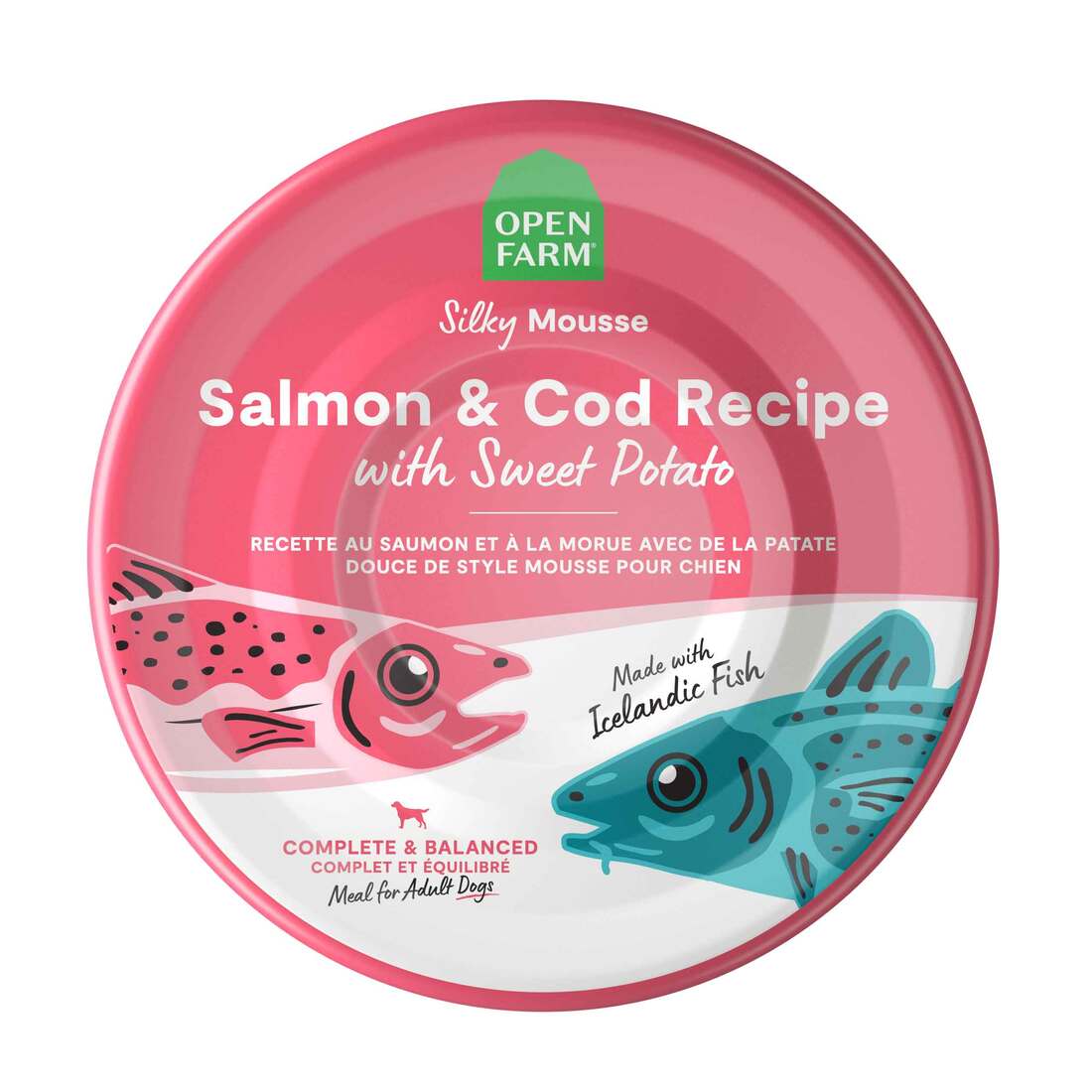 Open Farm Silky Mousse Wet Dog Food, Salmon, Cod, Sweet Potato, 7 Ounces