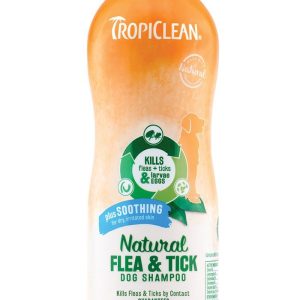 TropiClean Flea and Tick Shampoo Plus Soothing, 20 ounce